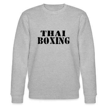 Thai Boxing - Stanley/Stella Unisex Bio-Sweatshirt CHANGER  - Grau meliert - Vorne - Nik (191cm) & Marisol (170cm)