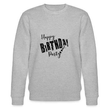 Happy Birthday Party - Stanley/Stella Unisex Bio-Sweatshirt CHANGER  - Grau meliert - Vorne - Nik (191cm) & Marisol (170cm)