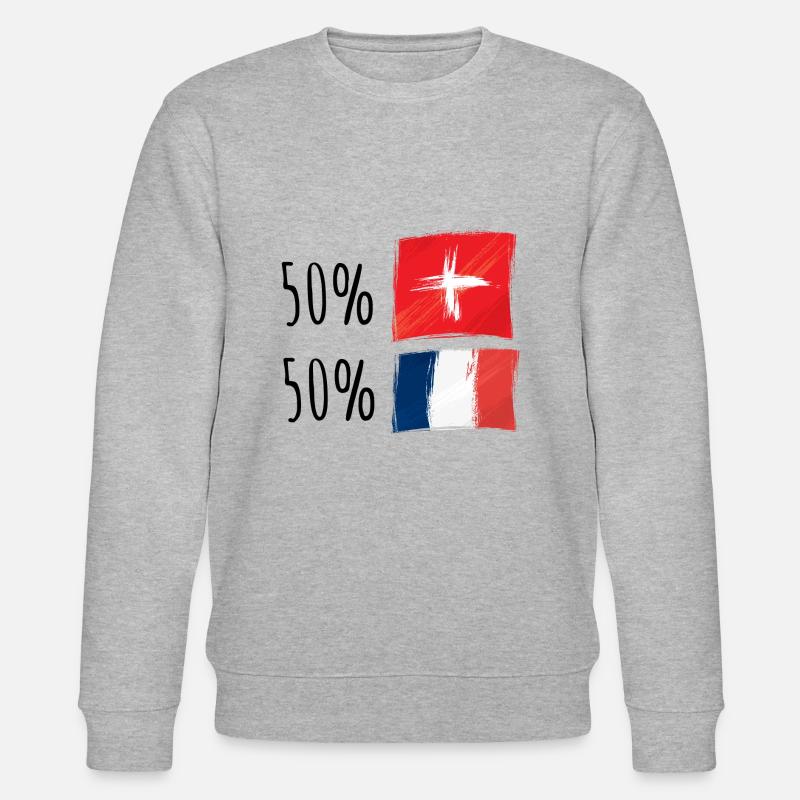 Halb französisch / halb schweizerisch - Stanley/Stella Unisex Bio-Sweatshirt CHANGER  - Grau meliert