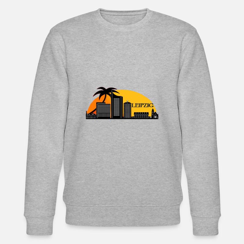 Leipzig Skyline - Stanley/Stella Unisex Bio-Sweatshirt CHANGER  - Grau meliert