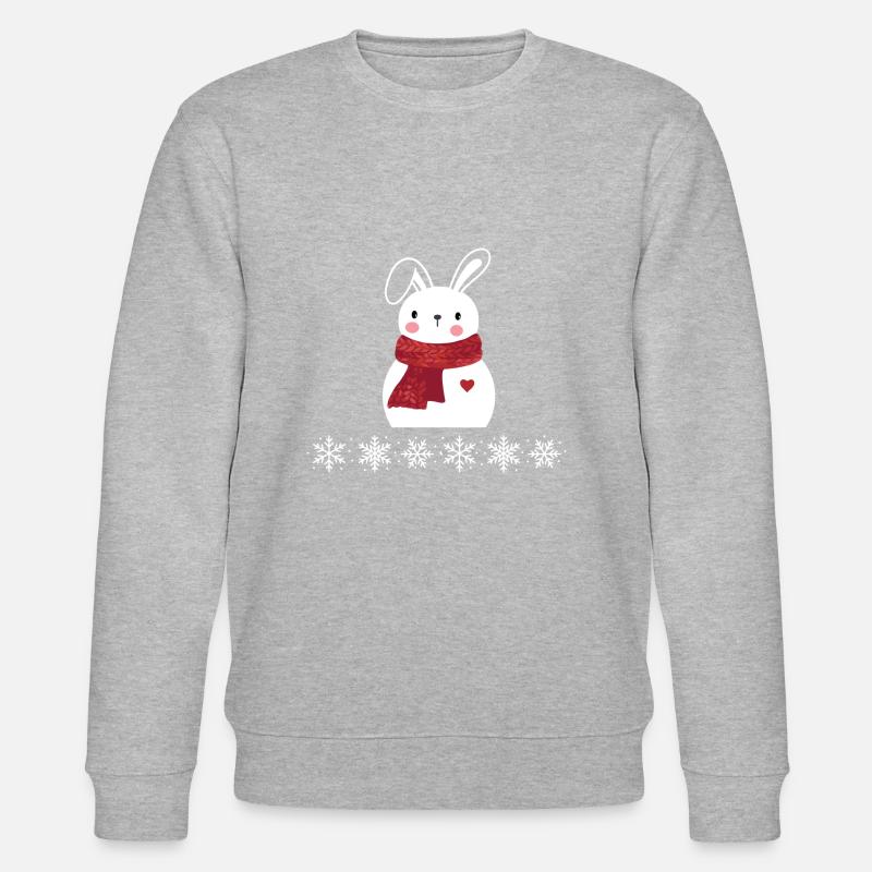 Weihnachtshase - Stanley/Stella Unisex Bio-Sweatshirt CHANGER  - Grau meliert