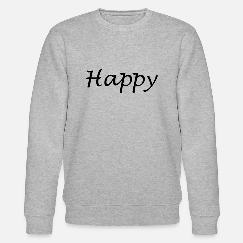 Happy - Stanley/Stella Unisex Bio-Sweatshirt CHANGER  - Grau meliert