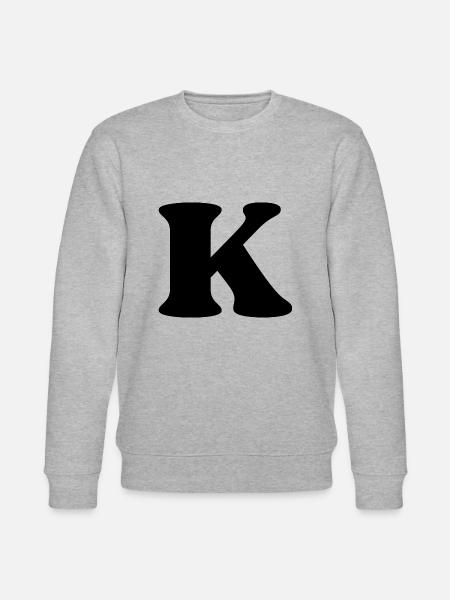 Buchstabe k - Stanley/Stella Unisex Bio-Sweatshirt CHANGER  - Grau meliert