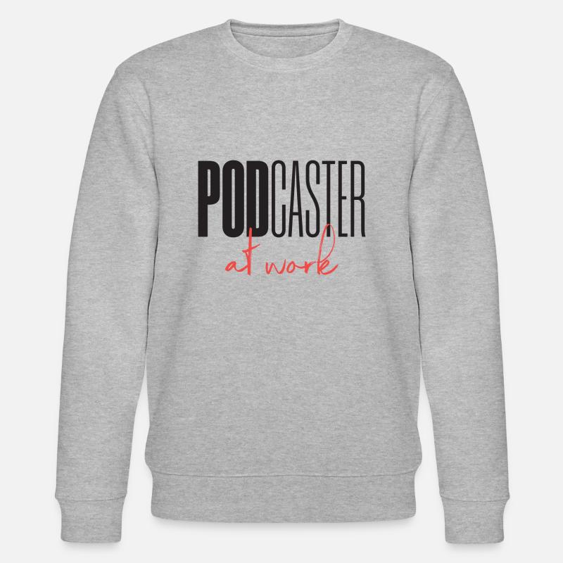 Podcaster Podcast at work - Stanley/Stella Unisex Bio-Sweatshirt CHANGER  - Grau meliert