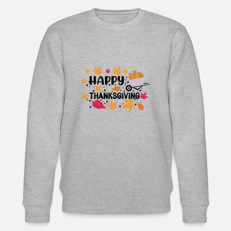 Frohes Erntedankfest - Stanley/Stella Unisex Bio-Sweatshirt CHANGER  - Grau meliert