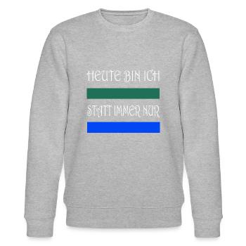 St. Patrick´s Day - Grün statt immer nur blau - Stanley/Stella Unisex Bio-Sweatshirt CHANGER  - Grau meliert - Vorne - Nik (191cm) & Marisol (170cm)