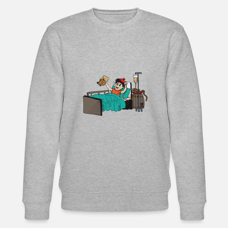 Patient Bier Geschenk - Stanley/Stella Unisex Bio-Sweatshirt CHANGER  - Grau meliert