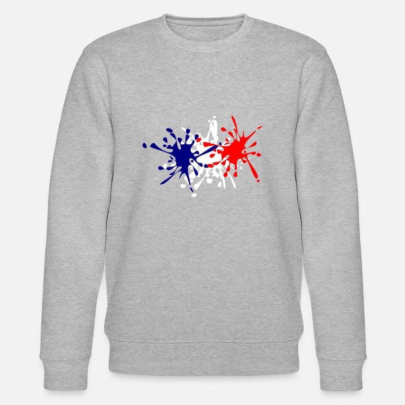 Blau, Weiß, Rot - Stanley/Stella Unisex Bio-Sweatshirt CHANGER - Grau meliert