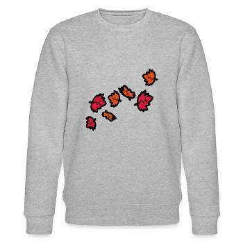 Herbst Ahornblätter - Stanley/Stella Unisex Bio-Sweatshirt CHANGER  - Grau meliert - Vorne - Nik (191cm) & Marisol (170cm)