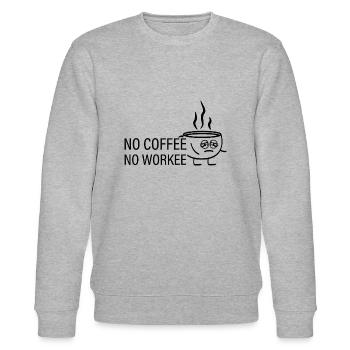 Tasse à café de dessin animé sans café sans travail - Sweat bio CHANGER Stanley/Stella Unisexe - gris chiné - Devant - Nik (191cm) & Marisol (170cm)