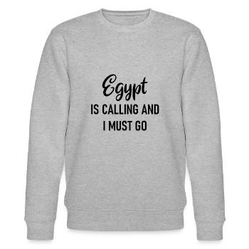 Egypt is calling and I must go - Egypt - Africa - Stanley/Stella CHANGER Unisex Organic Sweatshirt - heather grey - Front - Nik (191cm) & Marisol (170cm)