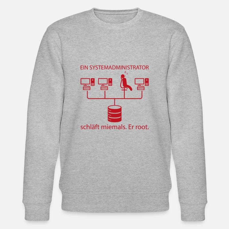 Systemadministrator Programming Geschenk - Stanley/Stella Unisex Bio-Sweatshirt CHANGER  - Grau meliert