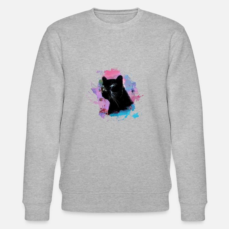 panther,gepard,leopard,schwarz,bunt,graffiti - Stanley/Stella Unisex Bio-Sweatshirt CHANGER  - Grau meliert