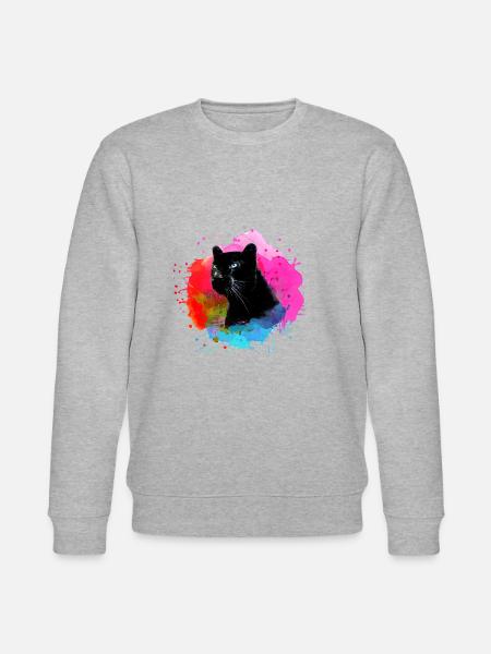 panther,gepard,leopard,schwarz,bunt,graffiti - Stanley/Stella Unisex Bio-Sweatshirt CHANGER  - Grau meliert