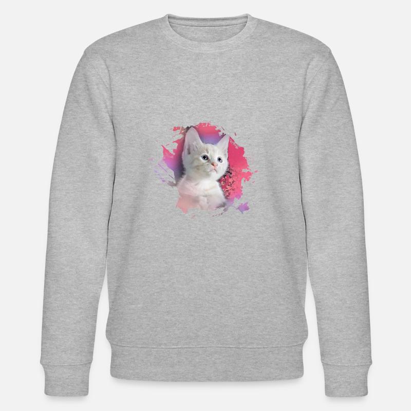 kätzchen,katze,katzenbaby,graffiti,malerei,pink - Stanley/Stella Unisex Bio-Sweatshirt CHANGER  - Grau meliert