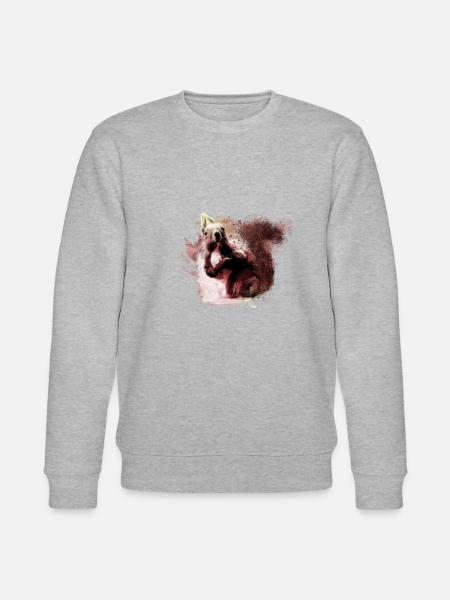 Eichhörnchen, bunt,malerei,graffiti, hörnchen,rosa - Stanley/Stella Unisex Bio-Sweatshirt CHANGER  - Grau meliert