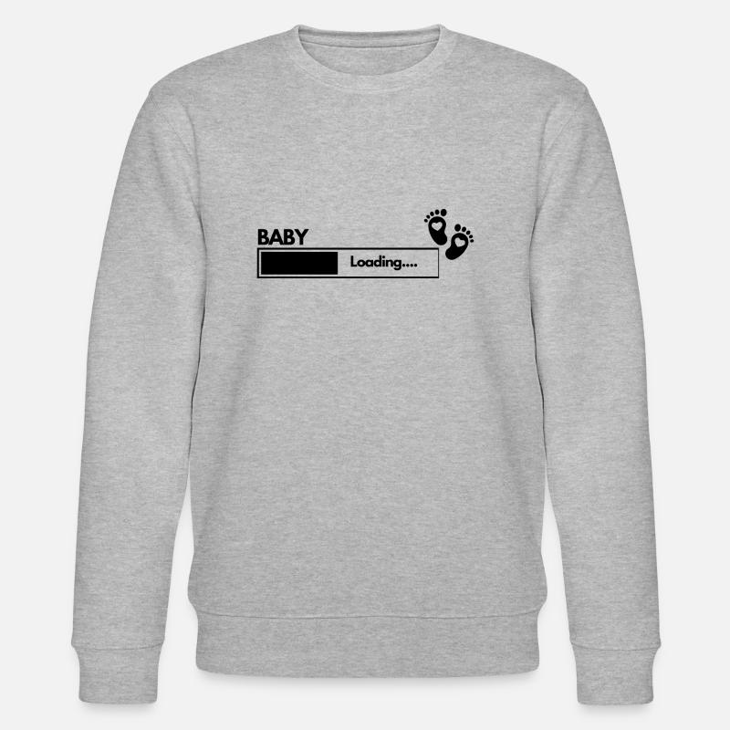 Witziger Spruch Baby Loading - Stanley/Stella Unisex Bio-Sweatshirt CHANGER  - Grau meliert