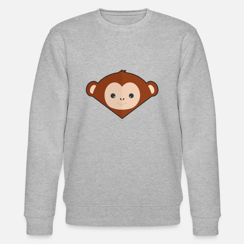 Singe simple mignon - Sweat bio CHANGER Stanley/Stella Unisexe - gris chiné