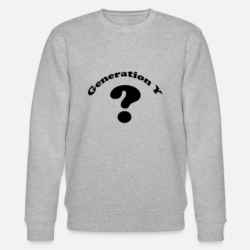 Generation Y Fragezeichen - Stanley/Stella Unisex Bio-Sweatshirt CHANGER  - Grau meliert