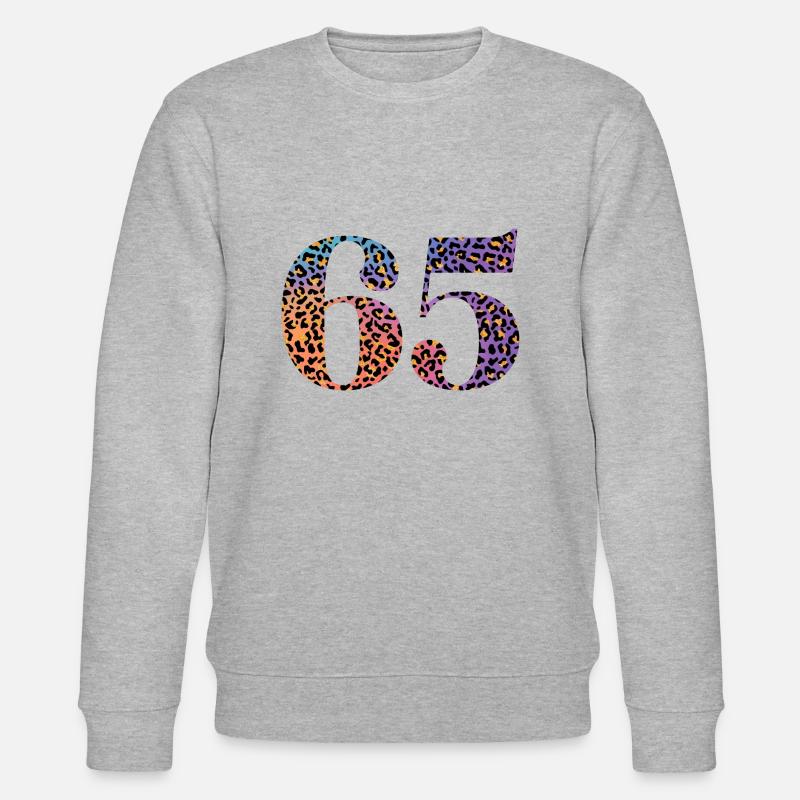 65e anniversaire léopard - Sweat bio CHANGER Stanley/Stella Unisexe - gris chiné