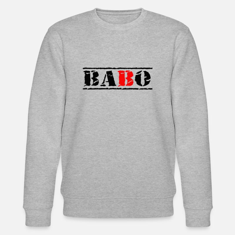stempel babo schwarz rot - Stanley/Stella Unisex Bio-Sweatshirt CHANGER  - Grau meliert