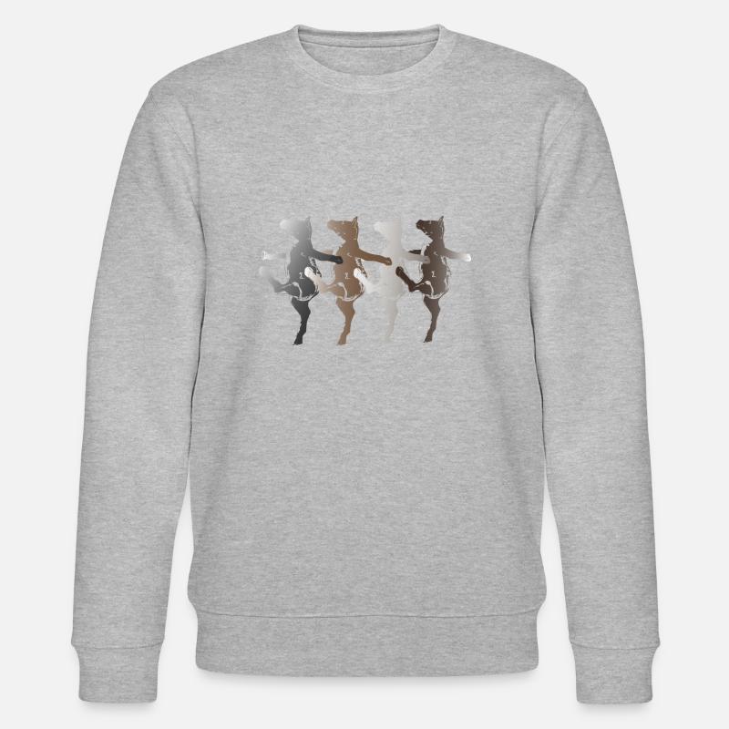 dancing cows - Stanley/Stella CHANGER Unisex Organic Sweatshirt - heather grey