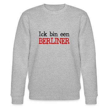 Ick bin een Berliner Deutschland Berlin Hauptstadt - Stanley/Stella Unisex Bio-Sweatshirt CHANGER  - Grau meliert - Vorne - Nik (191cm) & Marisol (170cm)