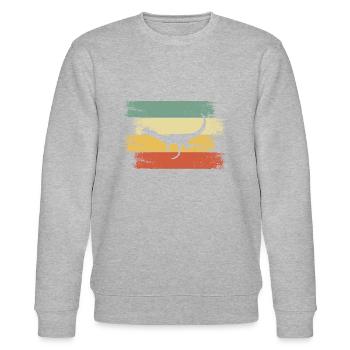 Dino - Stanley/Stella CHANGER Unisex Organic Sweatshirt - heather grey - Front - Nik (191cm) & Marisol (170cm)