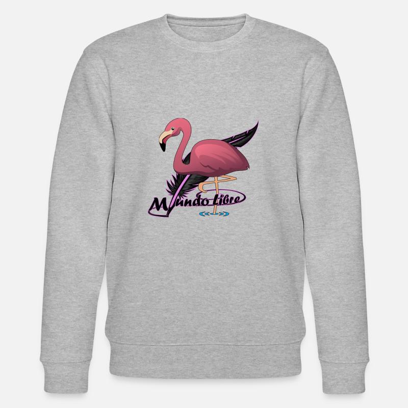 Flamenco-Vogel - Stanley/Stella Unisex Bio-Sweatshirt CHANGER  - Grau meliert