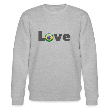 Lieben Brasil - Stanley/Stella Unisex Bio-Sweatshirt CHANGER  - Grau meliert - Vorne - Nik (191cm) & Marisol (170cm)