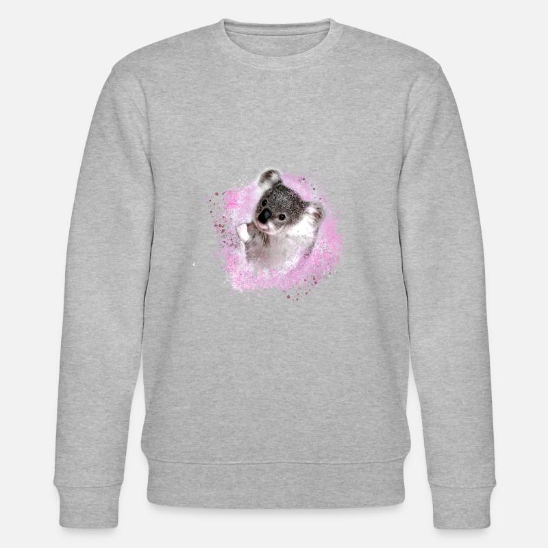 koala ,pink,graffiti,malerei,koala bär,rosa - Stanley/Stella Unisex Bio-Sweatshirt CHANGER  - Grau meliert
