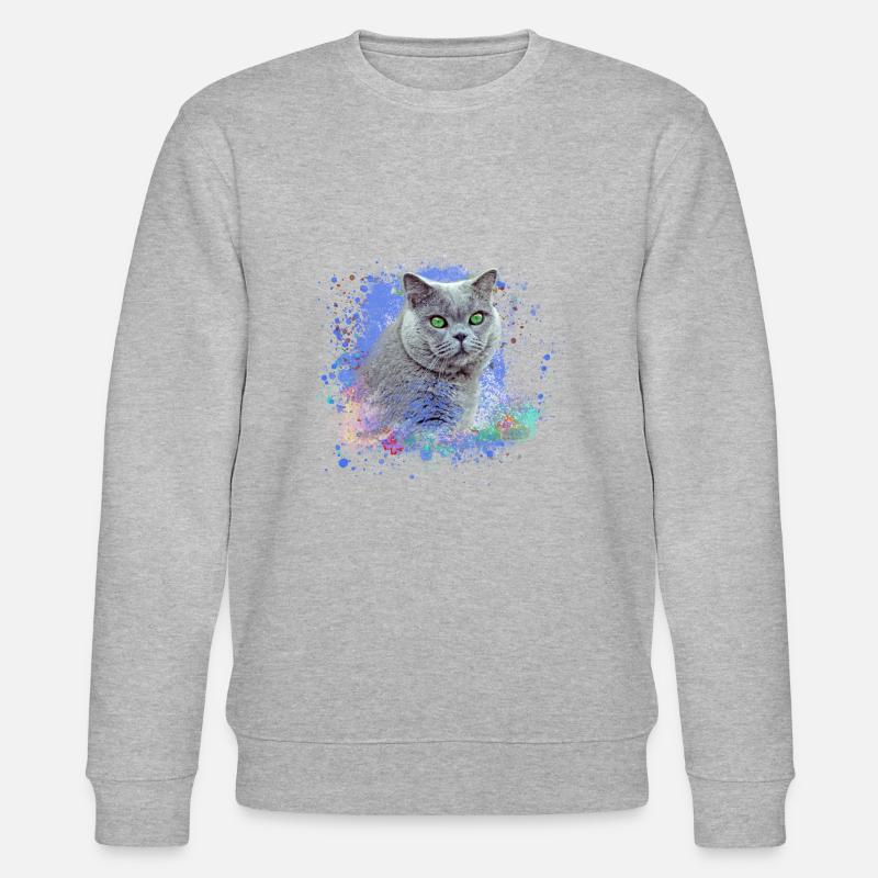 perser chat,ziamkatze,chat,chat brun, graffiti - Sweat bio CHANGER Stanley/Stella Unisexe - gris chiné