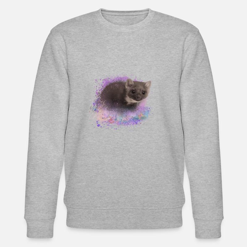 iltis,martre,furets,graffiti,peinture - Sweat bio CHANGER Stanley/Stella Unisexe - gris chiné