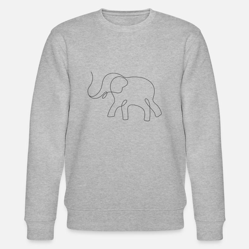 Éléphant - Sweat bio CHANGER Stanley/Stella Unisexe - gris chiné