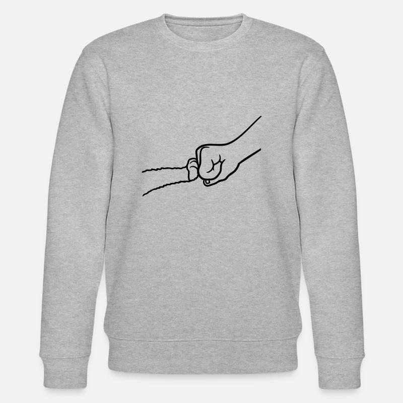 Fist Pump Katze Brofist - Stanley/Stella Unisex Bio-Sweatshirt CHANGER - Grau meliert