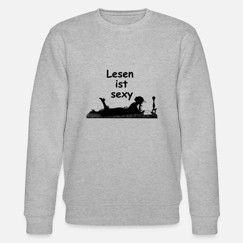 Lesen ist sexy - Stanley/Stella Unisex Bio-Sweatshirt CHANGER  - Grau meliert