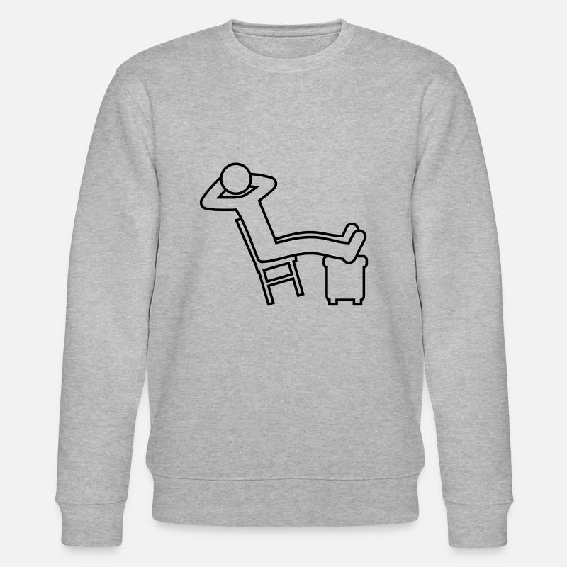 Relaxen Mann Stuhl Icon - Stanley/Stella Unisex Bio-Sweatshirt CHANGER  - Grau meliert
