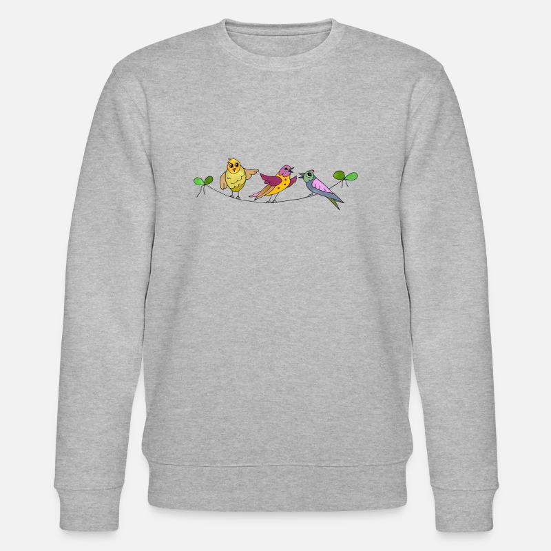 Conversations sur les oiseaux - Sweat bio CHANGER Stanley/Stella Unisexe - gris chiné