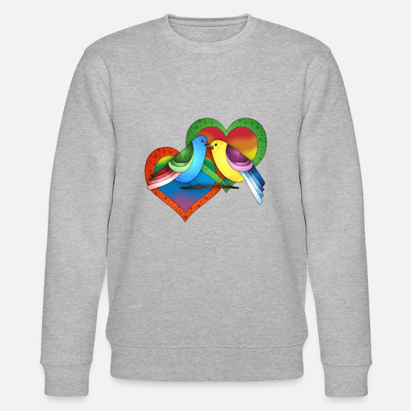 Oiseaux - Sweat bio CHANGER Stanley/Stella Unisexe - gris chiné
