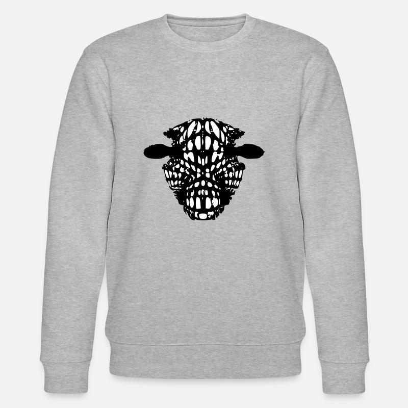 Stylized cow's head - Stanley/Stella CHANGER Unisex Organic Sweatshirt - heather grey