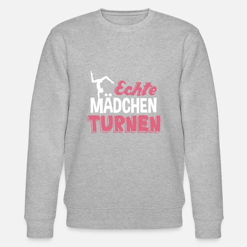 Echte Mädchen turnen - Stanley/Stella Unisex Bio-Sweatshirt CHANGER  - Grau meliert