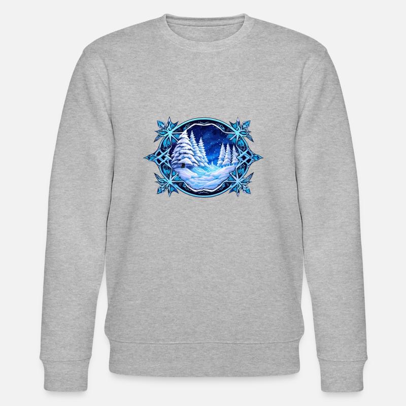 Winterbäume - Stanley/Stella Unisex Bio-Sweatshirt CHANGER  - Grau meliert