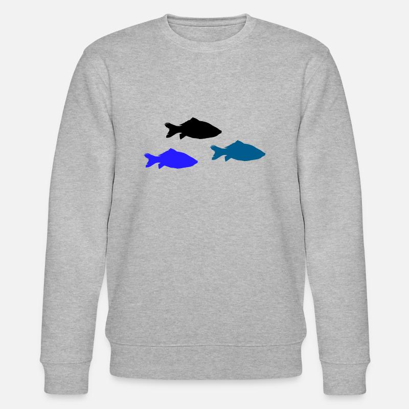 fische - Stanley/Stella Unisex Bio-Sweatshirt CHANGER  - Grau meliert