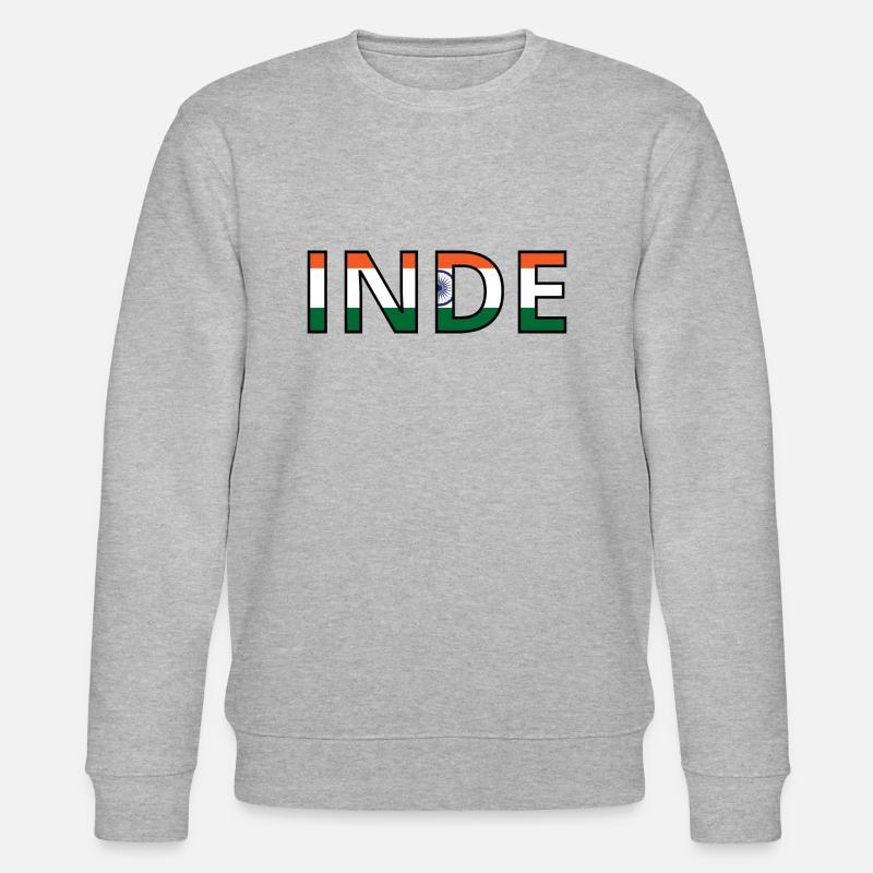 Drapeau Inde - Sweat bio CHANGER Stanley/Stella Unisexe - gris chiné