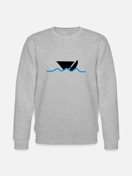 distress_boat - Stanley/Stella CHANGER Unisex Organic Sweatshirt - heather grey