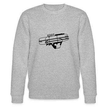 EDDT/TXL – Flughafen Berlin-Tegel - Stanley/Stella Unisex Bio-Sweatshirt CHANGER  - Grau meliert - Vorne - Nik (191cm) & Marisol (170cm)