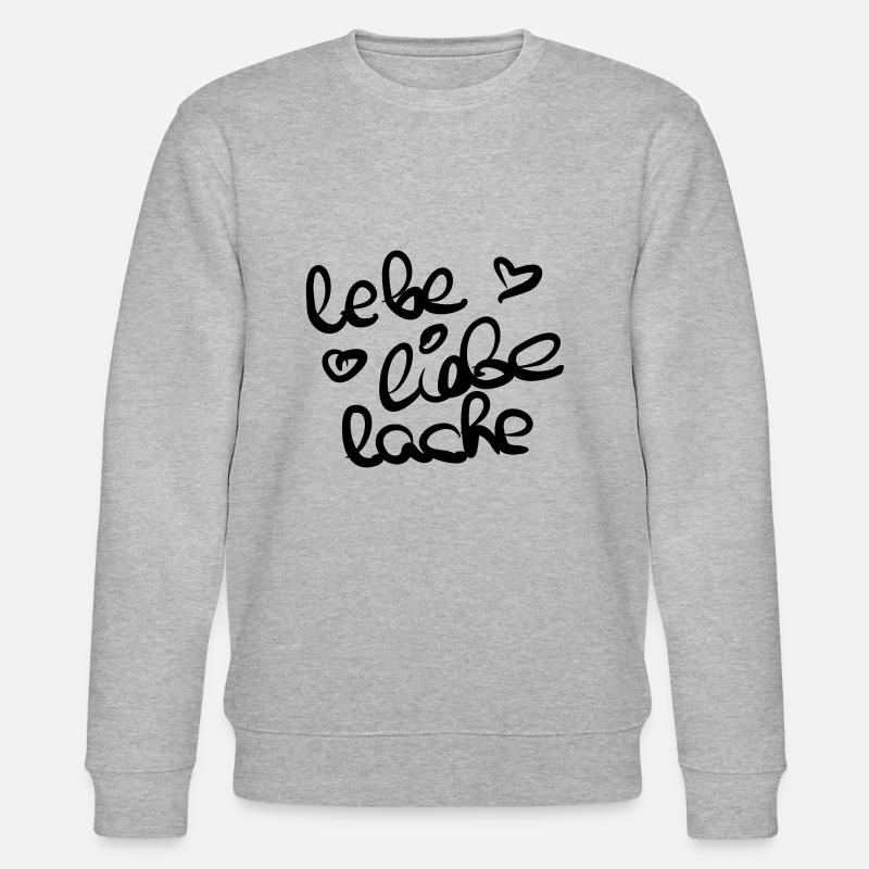 Lebe Liebe Lache - Stanley/Stella Unisex Bio-Sweatshirt CHANGER  - Grau meliert