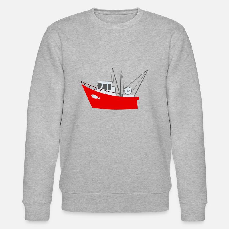 Fischerboot - Meer - Schiff - Stanley/Stella Unisex Bio-Sweatshirt CHANGER  - Grau meliert