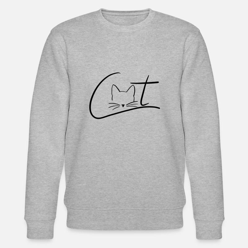 Logo de chat avec chat - Sweat bio CHANGER Stanley/Stella Unisexe - gris chiné