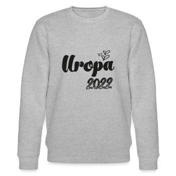 Du wirst Uropa 2022 Baby Schwangerschaft verkünden - Stanley/Stella Unisex Bio-Sweatshirt CHANGER  - Grau meliert - Vorne - Nik (191cm) & Marisol (170cm)